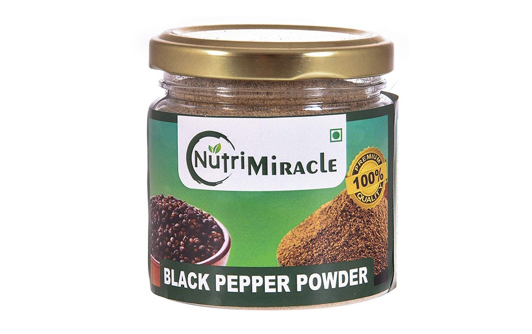 Nutri Miracle Black Pepper Powder    Glass Jar  100 grams